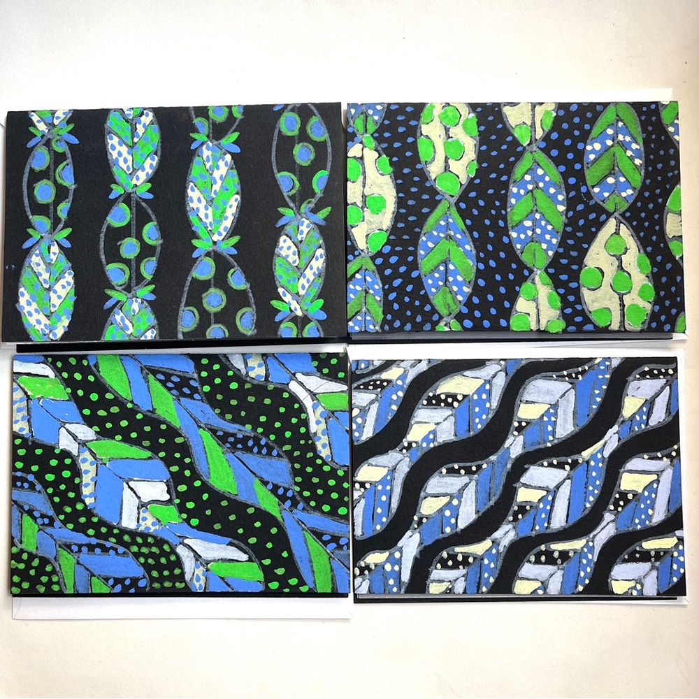 Colorful Patterned Cards-Artist Designed & Painted. Very Special Occassion Cards